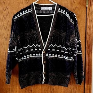 Men's Size Large Button Front Sweater (1990's)